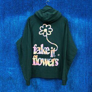 Beabadoobee Fake it Flowers Album Oversized Zip-Up Hoodie M